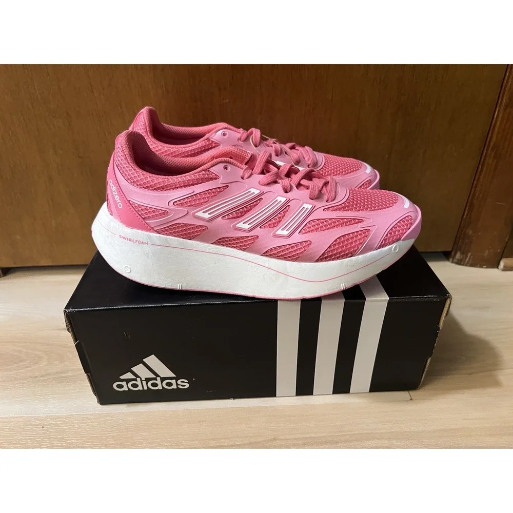 New in Box Adidas Adizero Aruku J Pink Comfy Athletic Shoes JP6867 Size‎ 7 Mens